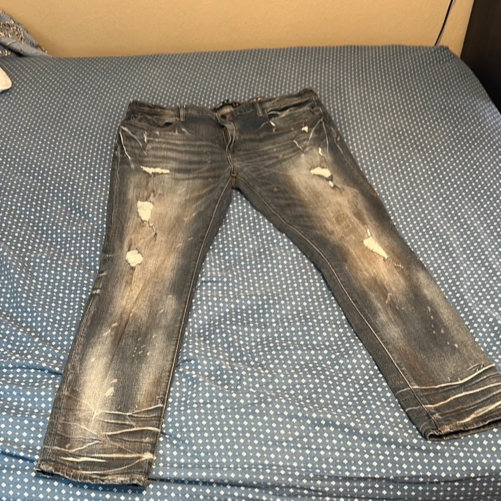 PRPS Distressed Skinny Jeans - Blue and White size 42 excellent condition.